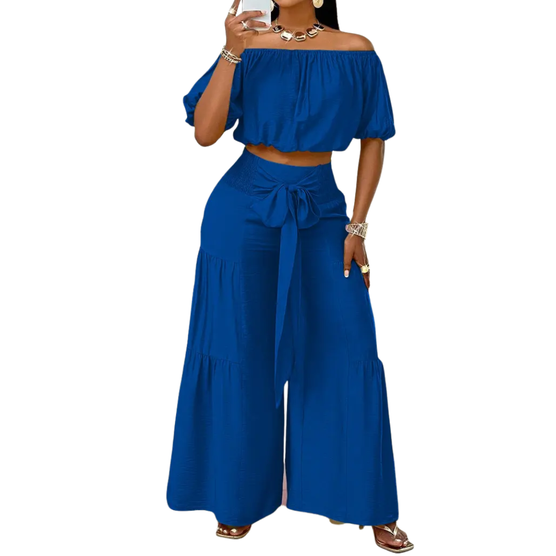 TALLINN™ – Breezy Bow Shoulderless Wide Leg Set